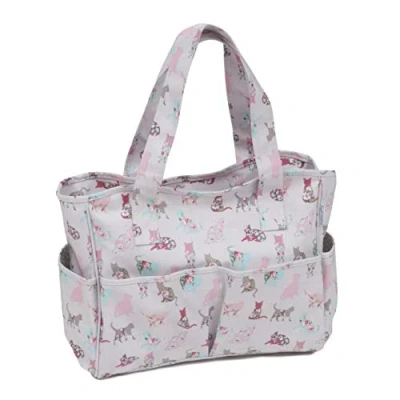 Obrázek Hobby Gift MRB 94 Exklusive Craft Aufbewahrungstasche, Cotton, Katzen, 13 x 34.5 29cm