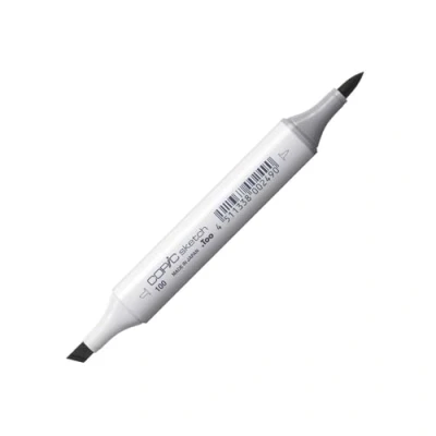 Obrázek COPIC Sketch Marker Typ 100, black, profesionální značkovač štětců, se super špičkou a Medium Broad