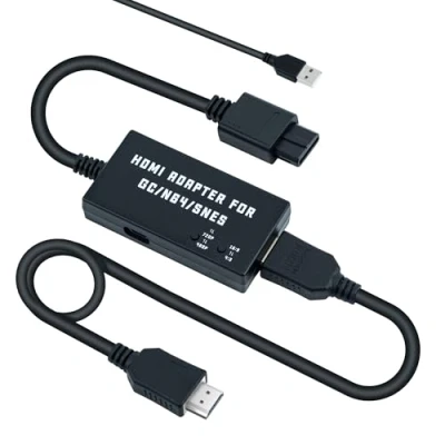Obrázek Mcbazel N64/SNES HDTV HDMI adaptér podporuje rozlišení obrazovky 4: 3/16:9 480p/720p konvertor pro