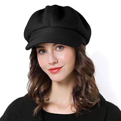 Obrázek Superora Damen Ballonmütze Schirmmütze Wintermütze Kappe Barett Winter Mütze Newsboy Herbst