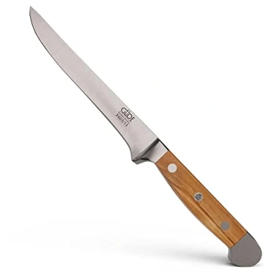 Obrázek GÜDE Solingen vykosťovací nůž kovaný, 13 cm, olivové dřevo, ALPHA OLIVE, dvojitá hlava, ruční výroba Germany