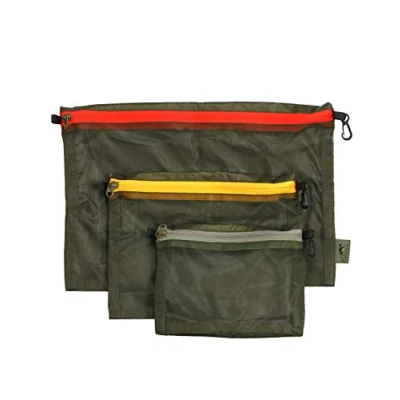 Obrázek Tasmanian Tiger TT Mesh Pocket Set Organizér Batoh Doplňkové tašky ve 3 velikostech olivový