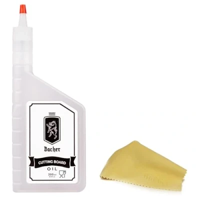 Obrázek Bacher Krájecí prkénko olej 200 ml na dřevo bezpečný pro potraviny Minerální přírodní péči o a bambus, pracovní desky, dřevěný stůl kuchyňská