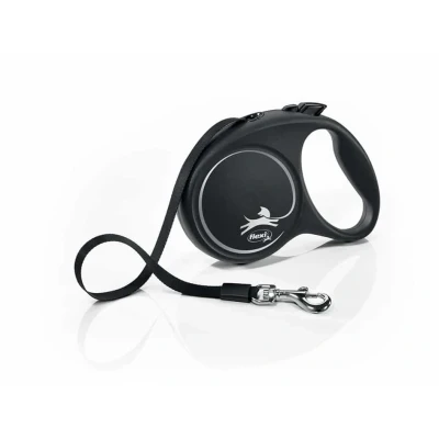 Obrázek Vodítko FLEXI Black Design (S) pásek černé (5m, do 15kg)