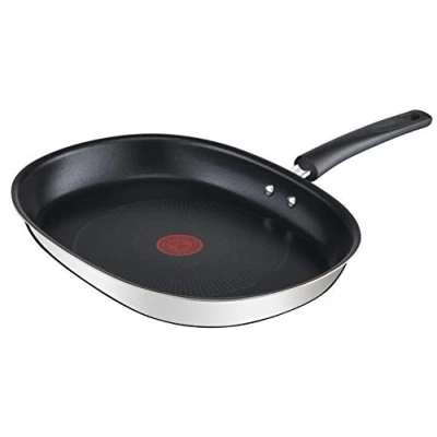 Obrázek Tefal Pánev na ryby Emotion 36 cm, nepřilnavý povrch, silné dno, rovnoměrné rozložení tepla, elegance, robustní rukojeť, indukční, ukazatel vaření E3021204
