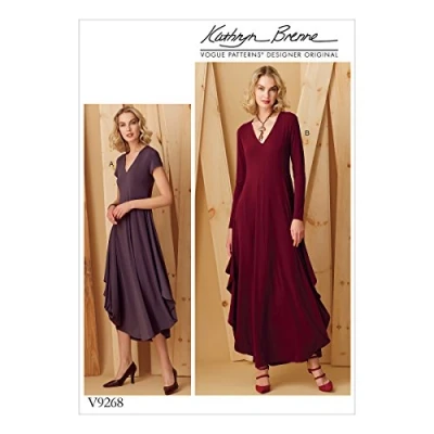Obrázek Vogue Mustern 9268 OS, Schnittmuster Kleid, Größen xsm xxl, mehrfarbig