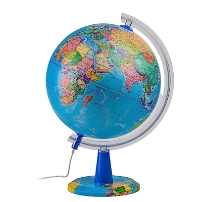 Obrázek TOPGLOBE 30cm Leuchtglobus Englische Karte Schülerglobus Moderne Politische Weltkugel pädagogische/geografische