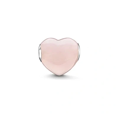 Obrázek Thomas Sabo Dámský korálek srdce růženín karma korálky 925 Sterlingové stříbro K0202 034 9, stříbro, Křemen