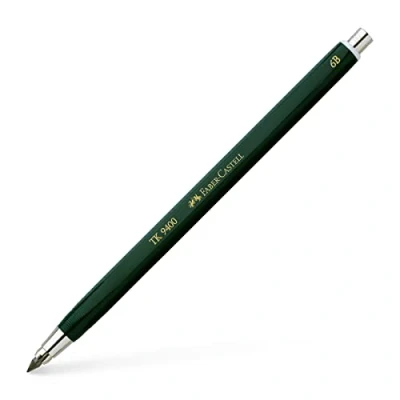 Obrázek FABER CASTELL 139406 tužka na náplň TK 9400, tloušťka tuhy: 3,15 mm, stupeň tvrdosti: 6B, barva dříku: zelená