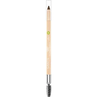 Obrázek Sante Naturkosmetik Eyebrow Pencil 02 Brown, k vyplnění obočí, s kartáčkem na přírodní make up, vegan, 1, 14 g