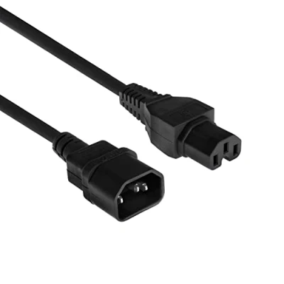 Obrázek ACT kabel pro ohřívače 2 m C14 konektor na zdířku C15, napájecí prodloužení AK5003