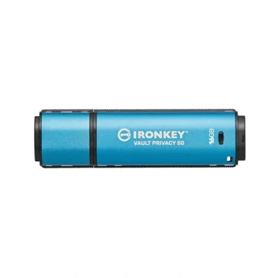 Obrázek Kingston IronKey Vault Privacy 50 FIPS 197 certifikovaný a s XTS AES 256bitovým USB flash diskem pro větší ochranu dat IKVP50/16GB