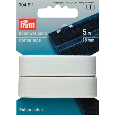 Obrázek Prym 904611 bavlněná stuha 15 mm bílá, 100% CO