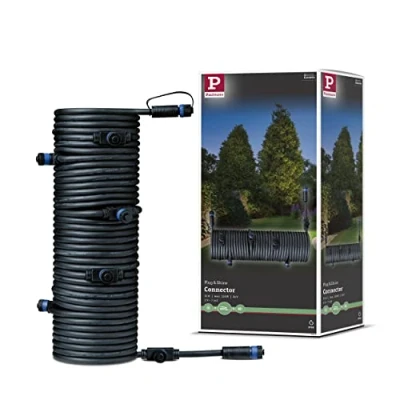 Obrázek Paulmann 939. 31 Outdoor Plug &amp; Shine Connector 15m 1in 7out IP68 2x1,5mm² 93931 prodlužovací kabel spojovací venkovní osvětlení, černý