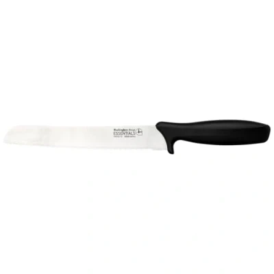 Obrázek Rockingham Forge Nůž na chléb RF Essentials z ušlechtilé oceli 8&quot; čepel s vlnitým brusem a černou rukojetí POM
