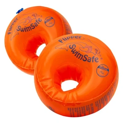 Obrázek Flipper SwimSafe Pomoc na plavání pro malé děti, plovací rukávky s nerozbitným PE pěnovým jádrem plavání, vítěz testu Stiftung Warentest 05/2024, oranžová