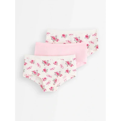 Obrázek Lindex 3PACK Kalhotky pro děti, Velikost: 128, Off white