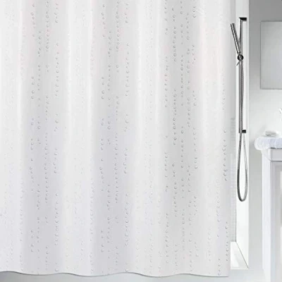 Obrázek Spirella sprchový závěs Textil &quot;Wet White&quot;, Vers. velikosti, 180 x 200 cm