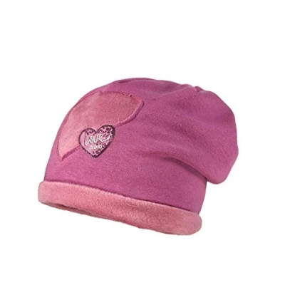 Obrázek maximo Baby dívčí Beanie z žerzeje s motivem srdce, fialová (lilas 17), (velikost výrobce: 49)