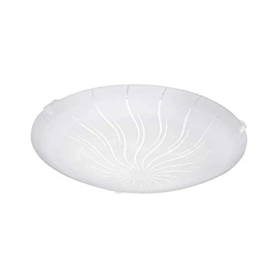 Obrázek EGLO LED stropní svítidlo Margitta 1, 1 svítivá lampa klasická, do obývacího pokoje z kovu v bílé, čiré sklo s granulovými krystaly, ložnice, na chodbu teplá bílá, Ø 25 cm