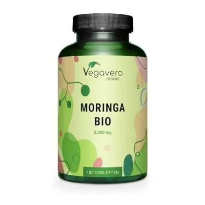 Obrázek Bio Moringa lisky vysoká dávka 2000 mg denně 180 tablet veganské a bez umělých přísad Vegavero ®