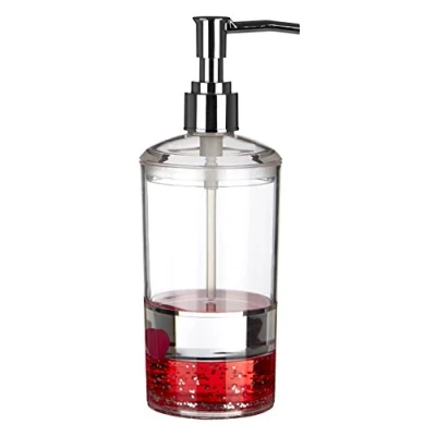 Obrázek Premier Housewares Lotion/Seifenspender, Acryl, transparent/rot, 7 X 19 cm