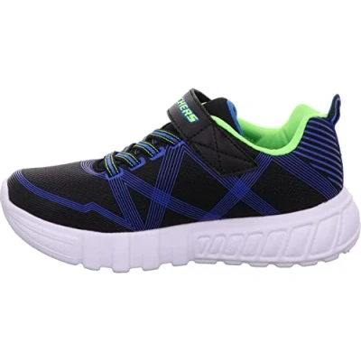 Obrázek Skechers Tenisky Flex glow 90542l, Black Textile Synthetic Blue Lime Trim