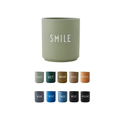 Obrázek Design Letters Hrnek na kávu Oblíbený vánoční dárky pro muže, ženy Ideální dekorace, stolní dekorace Vánoce s nápisem Porcelánové šálky SMILE 250 ml