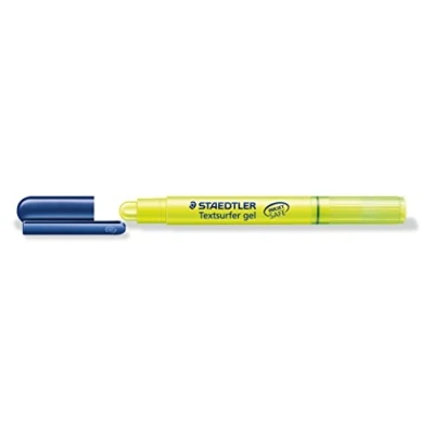 Obrázek STAEDTLER Textsurfer Gel zvýrazňovač na suchý text pro inkoustové výtisky s otočnou mechanikou, šířka čáry 3 mm, 10 kusů, žlutá