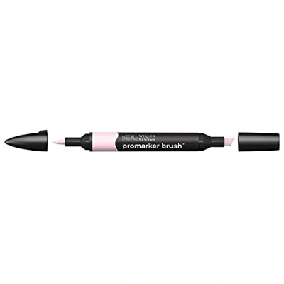 Obrázek Winsor &amp; Newton 0204220 BrushMarker (pro kresby, kaligrafii, design a rozložení, kreslení bez šmouh s klínem špičkou štětce) světle růžová