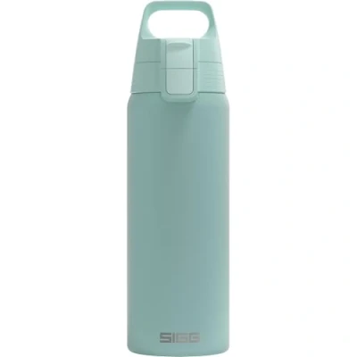 Obrázek SIGG Nerezová láhev na pití Shield ONE Glacier vhodná pro sycené nápoje zabezpečená proti protékání lehká jako pírko bez BPA outdoor &amp; fitness světle modrá 0,75 l
