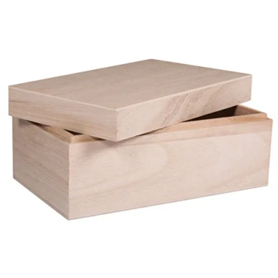Obrázek Rayher Hobby Aufbewahrungs /Holz Box mit Deckel, 20x12x9cm, Holzkiste, Holzschachtel abnehmbarem FSC Mix Credit, 62815000, Groß