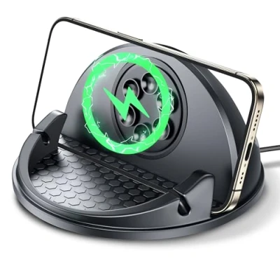 Obrázek Beeasy 15W Fast Wireless Charger Auto, Handyhalterung Auto Mit Ladefunktion Induktive Ladestation Kfz Kabelloses Ladegerät, Halterung Armaturenbrett für iPhone Samsung Huawei LG usw