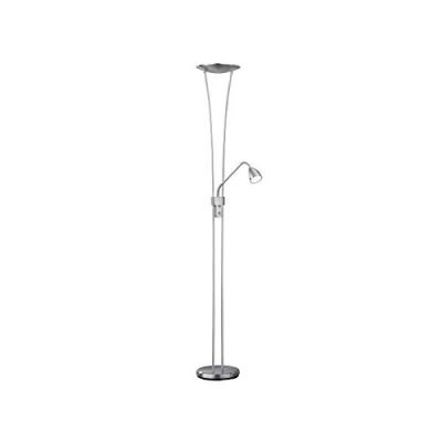 Obrázek Trio Leuchten LED reflektor z mosazi matný, včetně 1 x 20 W a 5W LED, čtecí rameno odděleně stmívatelné, výška 180 cm 426410208