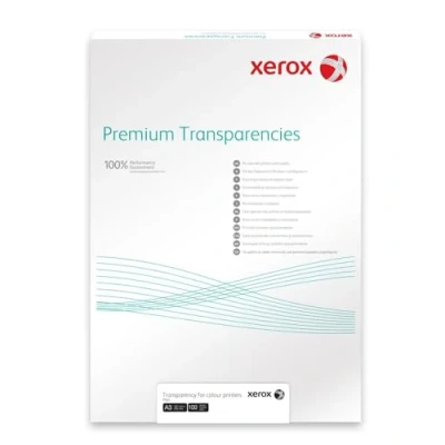 Obrázek Xerox 003R98203 Premium univerzální krycí fólie balení, se 100 listy DIN A3 pro laserové a barevné lasery, čirá