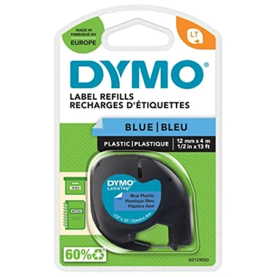 Obrázek DYMO S0721650 páska 91205 UK/FR verze, černá na modré, 12 mm