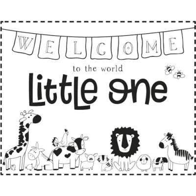 Obrázek Rayher Hobby 29122000 dřevěné razítko Welcome Little One, 10 x 8 cm, text s výsevnou sílou, k vytvoření karet a dalších m., Butterer