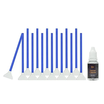 Obrázek UES Čisticí sada pro senzor FFR24 plnoformátové DSLR a bezzrcadlové kamery 14 x 24 mm mikrovlákno Swabs jednotlivě zabaleno, 15 ml tekutý čistič, senzory CMOS/CCD, kompatibilní s Sony,