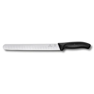 Obrázek Victorinox Swiss Classic, profesionální nůž na šunku, extra ostrá čepel, kulový brus, 25 cm, plastová rukojeť, nerezová ocel, černý