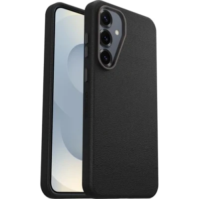 Obrázek OtterBox Pouzdro Symmetry Series Cactus Leather pro Samsung Galaxy S25+, nárazuvzdorné, odolné proti pádu, tenké ochranné pouzdro, 3X testováno podle vojenského standardu, černé