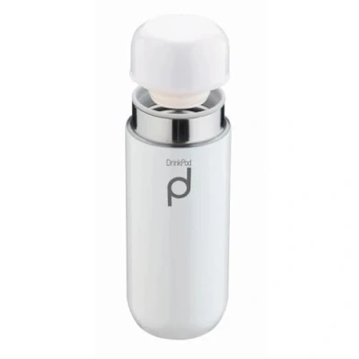 Obrázek Termoska Pioneer DrinkPod z ušlechtilé oceli, 0,2 l, dvouplášťová, termonádoba na potraviny, 6 hodin horká, 24 studená, zabezpečená proti vytečení, bez BPA bílá