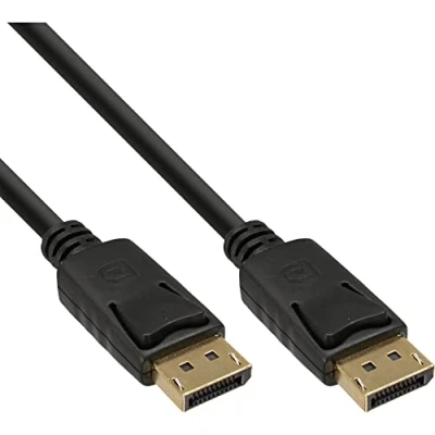 Obrázek InLine® 17133P DisplayPort kabel, černý, pozlacené kontakty, 0,3 m