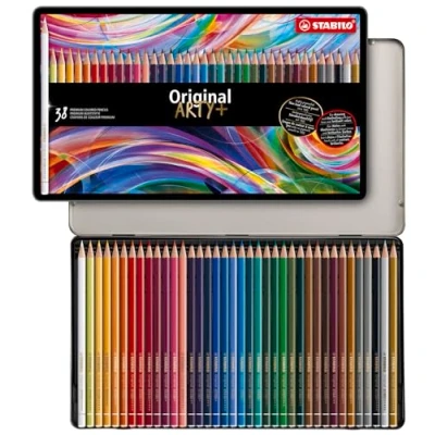 Obrázek Prémiové pastelky STABILO Original ARTY+ 38dílné kovové pouzdro s 38 různými barvami