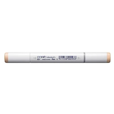 Obrázek COPIC Sketch Marker typ E 21, Soft Sun, profesionální značkovač, se super bush špičkou a středním hrotem