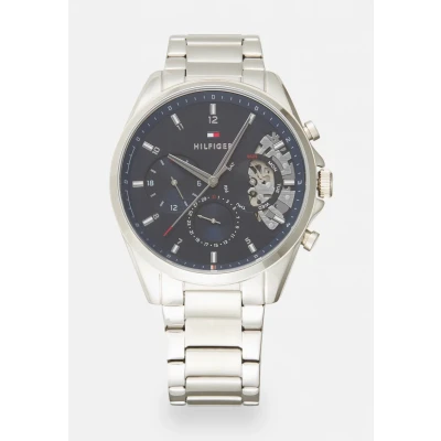 Obrázek Tommy Hilfiger Baker Hodinky se stopkami silvercoloured/blue, Muži, Velikost: One Size, Silver coloured/blue