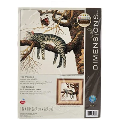 Obrázek stěnu Pooped Coun Ted Cross Stitch Kit pro 11 &quot; X11 &quot;14 Count