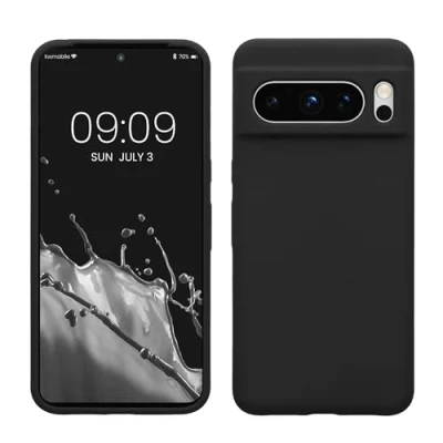 Obrázek kwmobile pouzdro kompatibilní s Google Pixel 8 Pro silikonové na mobil měkký povrch bezdrátové nabíjení černé matné
