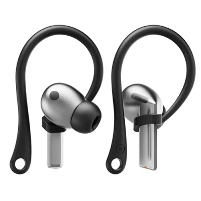 Obrázek elago EarHooks náušnice kompatibilní se Samsung Galaxy Buds 3 &amp; Pro příslušenství sluchátek, protiskluzové, ergonomický design, pohodlný tvar (černý)