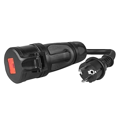 Obrázek Green Cell Adaptér červené 16A 400V CEE spojka 5pólová zásuvka na Schuko 230V konektor IP44 3x2. 5 mm2