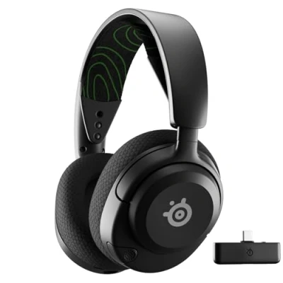 Obrázek SteelSeries Arctis Nova 5X Wireless Xbox Gaming Headset magnetické neodymové ovladače 100+ Audio Presets výdrž baterie 60 hodin 2,4 GHz / BT ClearCast Gen2.X Mik pro Xbox, PS, PC, Switch,